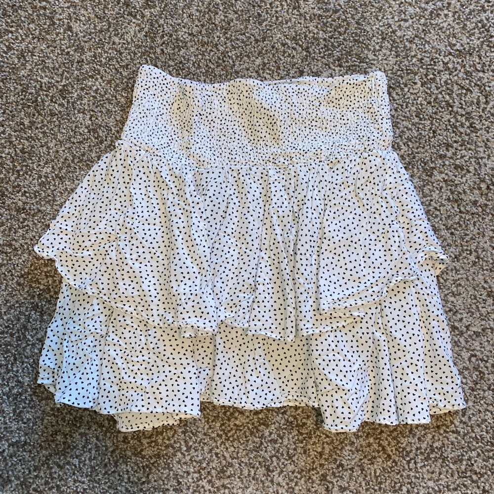 Princess Polly WILD LOVE MINI SKIRT WHITE